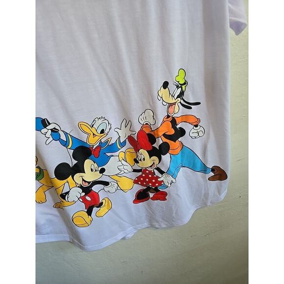 Disney Mickey Mouse and Friends Juniors Knit Top-White XXL -19 NEW - Picture 3 of 9